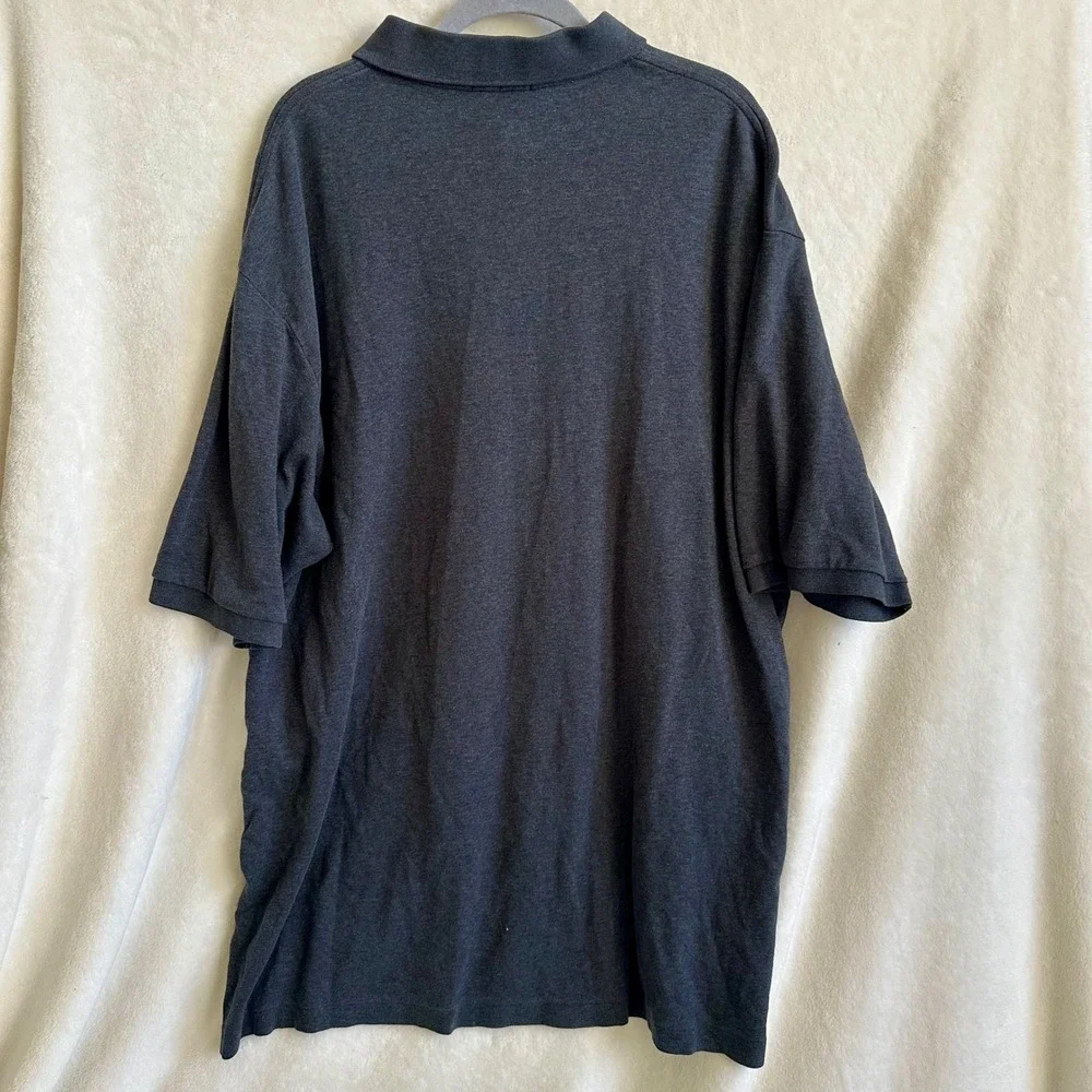 Polo Ralph Lauren Charcoal Gray Pique Short‎ Sleeve Polo Shirt 2XLT Tall